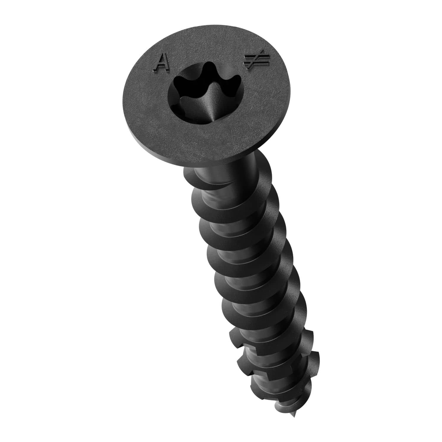 Simpson Strong-Tie TNTBL18134TF Titen Turbo,  3/16-in. x 1-3/4-in. 6-Lobe Flat-Head Concrete and Masonry Screw, Black, 100-Pack