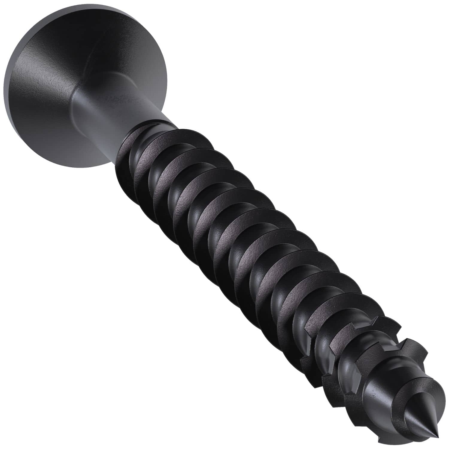Simpson Strong-Tie TNTBL18214TF Titen Turbo,  3/16-in. x 2-1/4-in. 6-Lobe Flat-Head Concrete and Masonry Screw, Black, 100-Pack