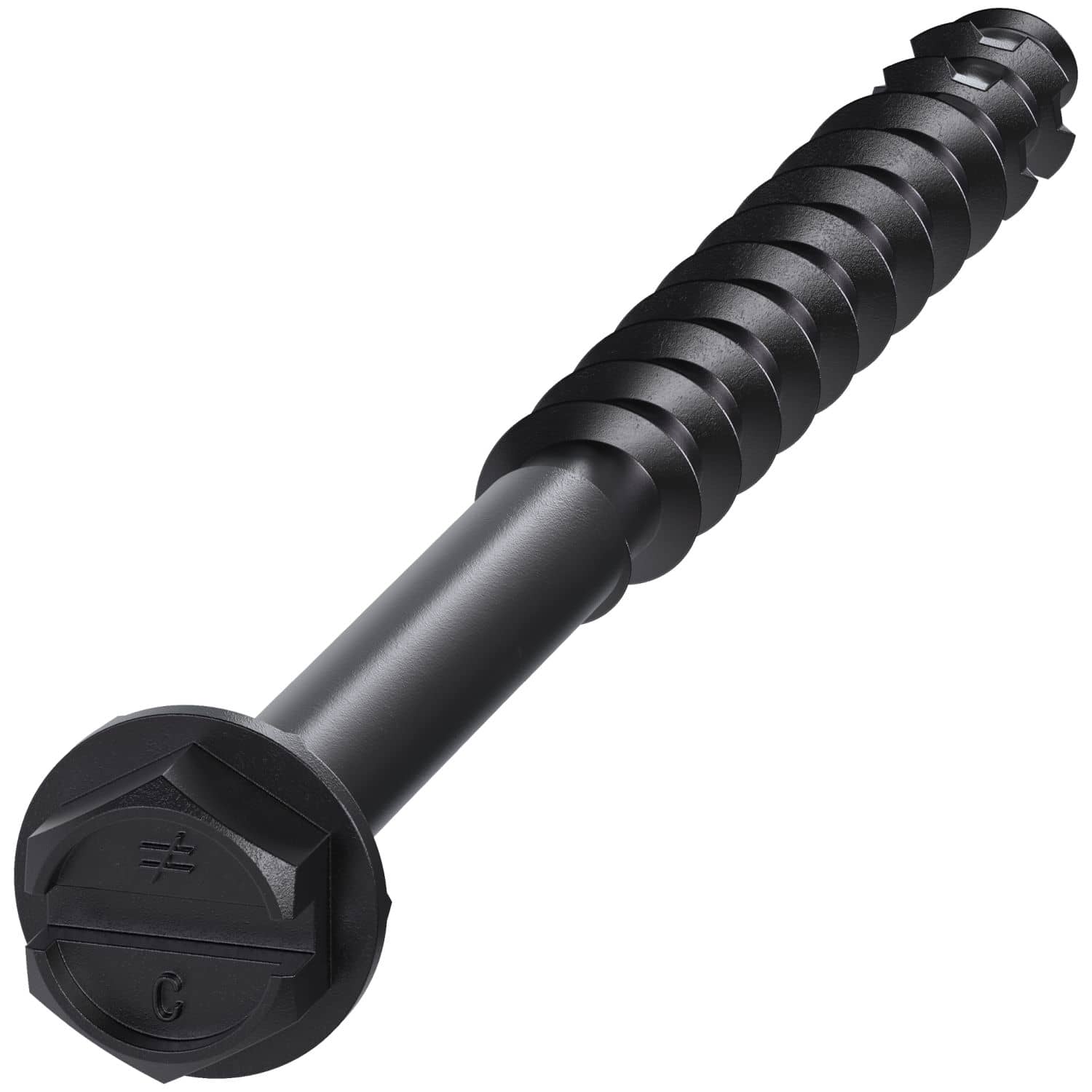 Simpson Strong-Tie TNTBL18234H Titen Turbo,  3/16-in. x 2-3/4-in. Hex-Head Concrete and Masonry Screw, Black, 100-Pack