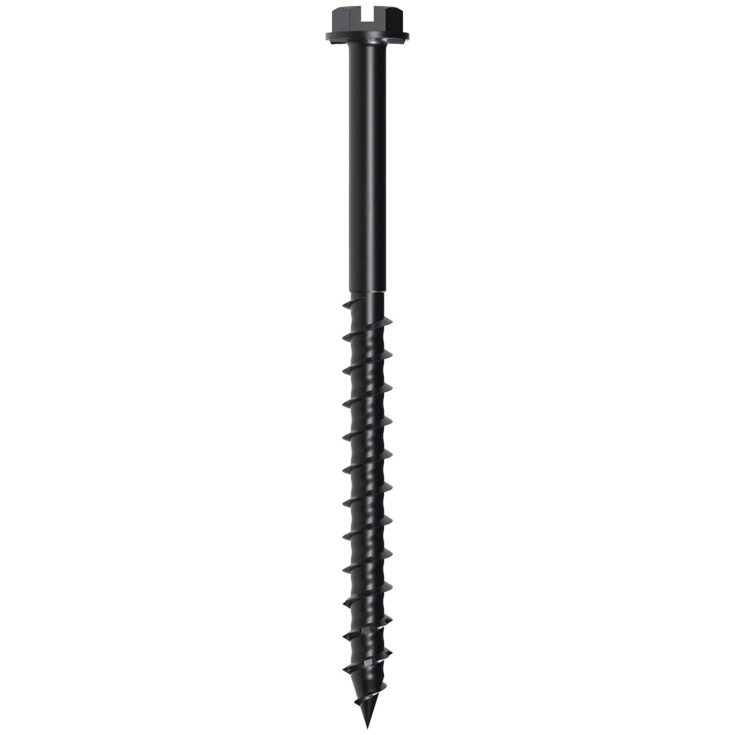 Simpson Strong-Tie TNTBL18234H Titen Turbo,  3/16-in. x 2-3/4-in. Hex-Head Concrete and Masonry Screw, Black, 100-Pack