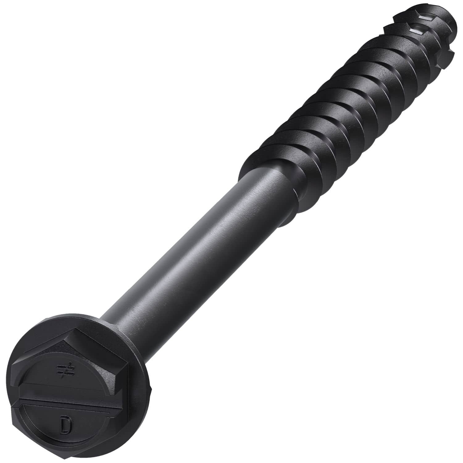 Simpson Strong-Tie TNTBL18314H Titen Turbo,  3/16-in. x 3-1/4-in. Hex-Head Concrete and Masonry Screw, Black, 100-Pack