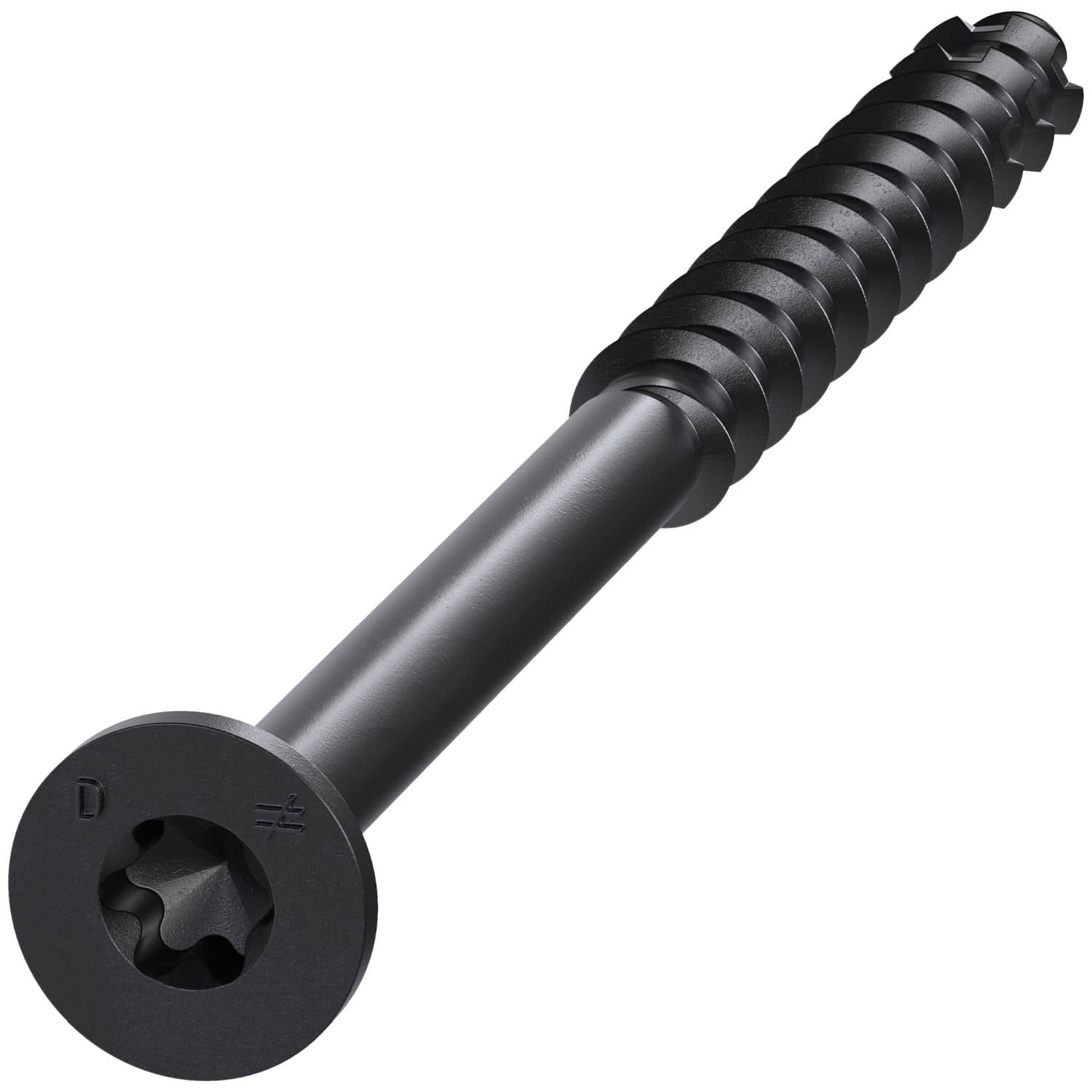 Simpson Strong-Tie TNTBL18314TF Titen Turbo,  3/16-in. x 3-1/4-in. 6-Lobe Flat-Head Concrete and Masonry Screw, Black, 100-Pack