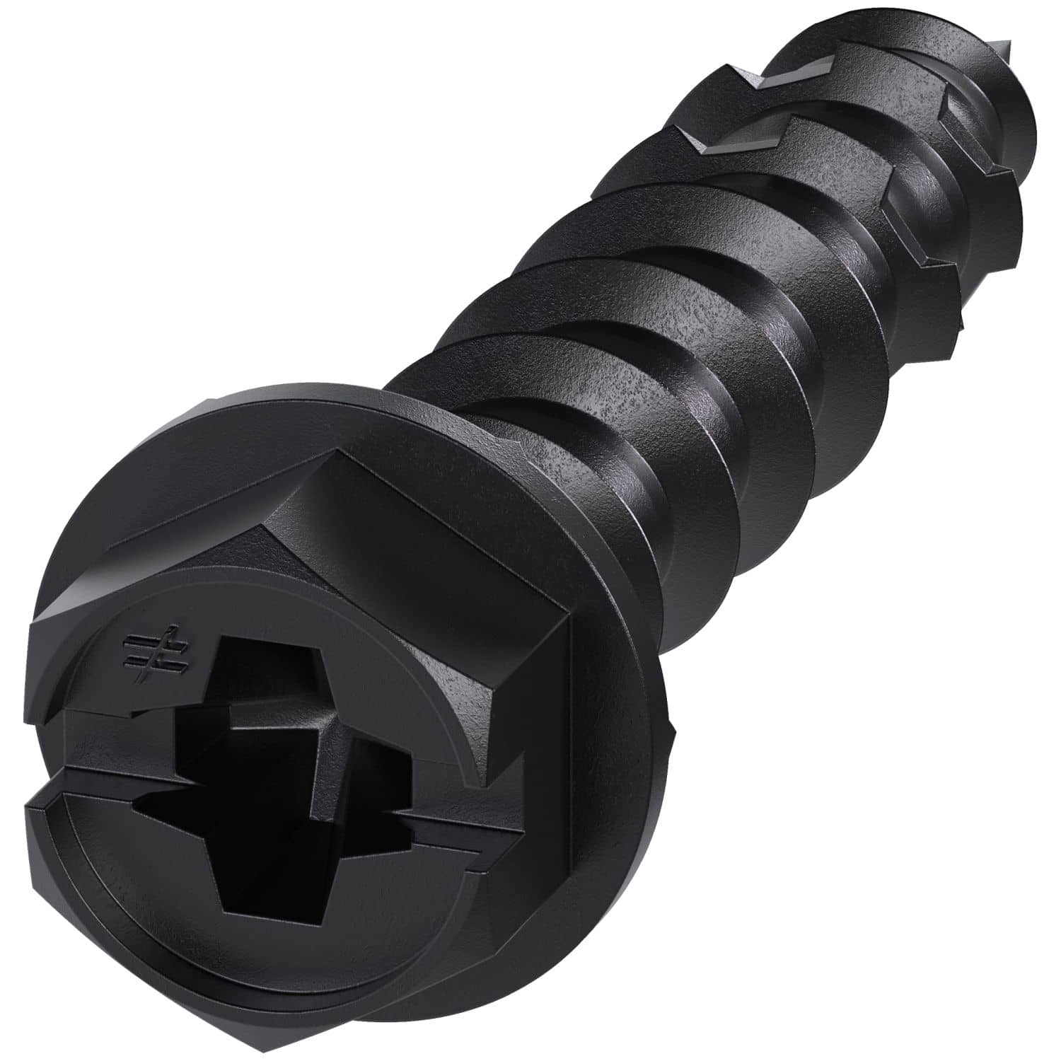 Simpson Strong-Tie TNTBL25114H Titen Turbo,  1/4-in. x 1-1/4-in. Hex-Head Concrete and Masonry Screw, Black, 100-Pack