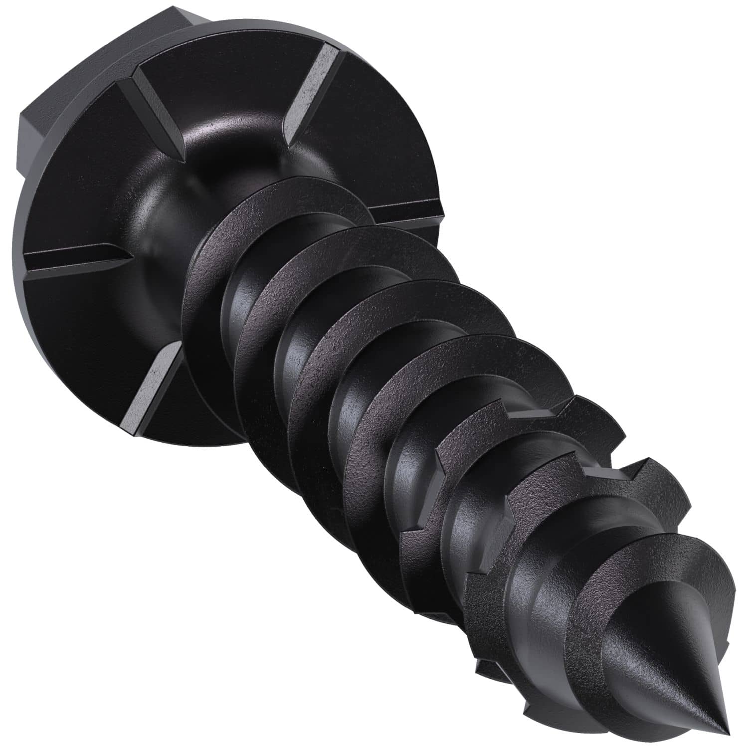Simpson Strong-Tie TNTBL25114H Titen Turbo,  1/4-in. x 1-1/4-in. Hex-Head Concrete and Masonry Screw, Black, 100-Pack