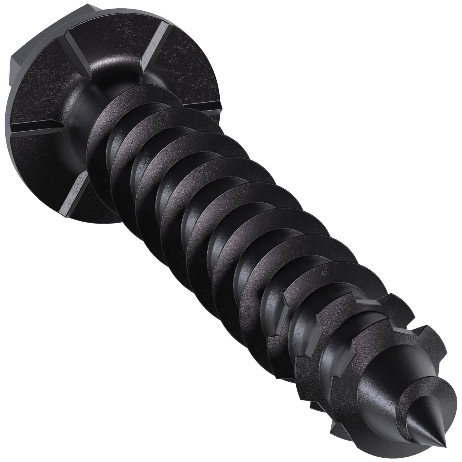 Simpson Strong-Tie TNTBL25134H Titen Turbo,  1/4-in. x 1-3/4-in. Hex-Head Concrete and Masonry Screw, Black, 100-Pack