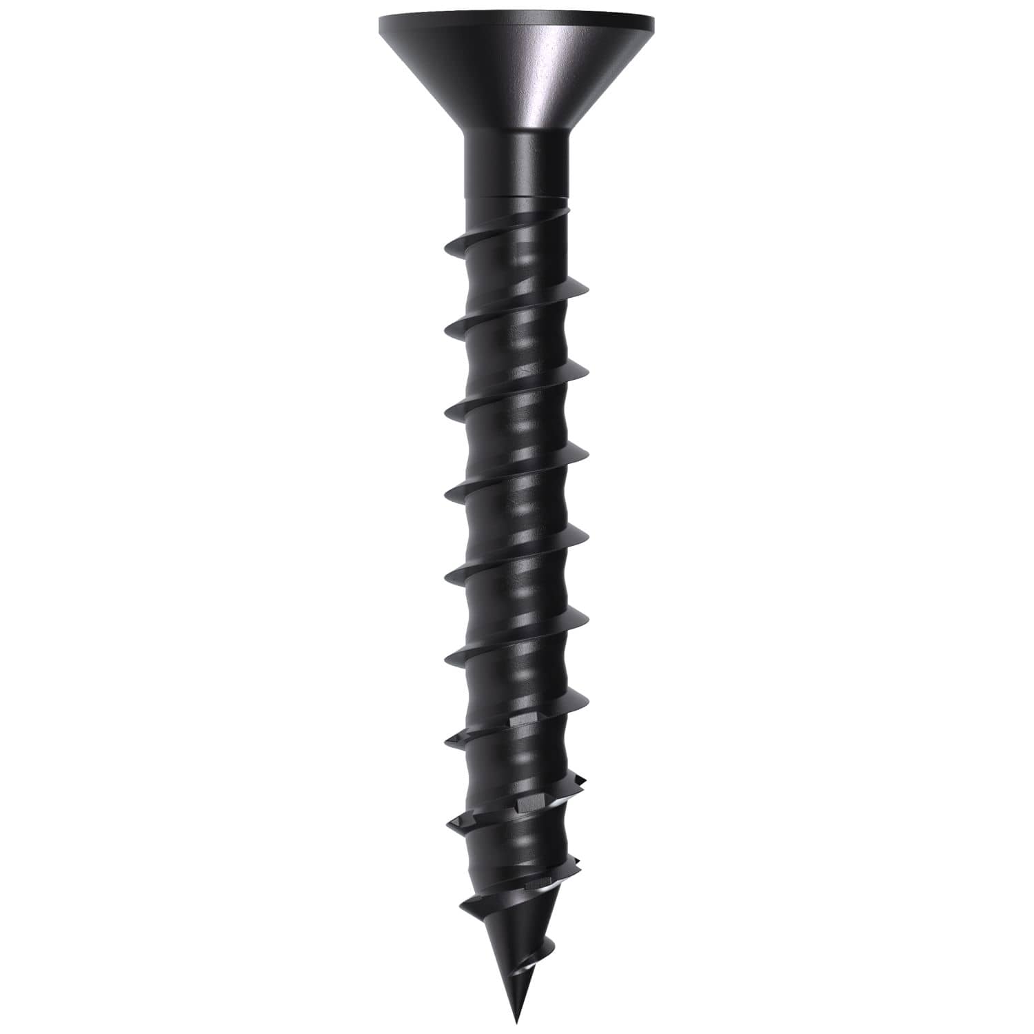 Simpson Strong-Tie TNTBL25134TF Titen Turbo,  1/4-in. x 1-3/4-in. 6-Lobe Flat-Head Concrete and Masonry Screw, Black, 100-Pack