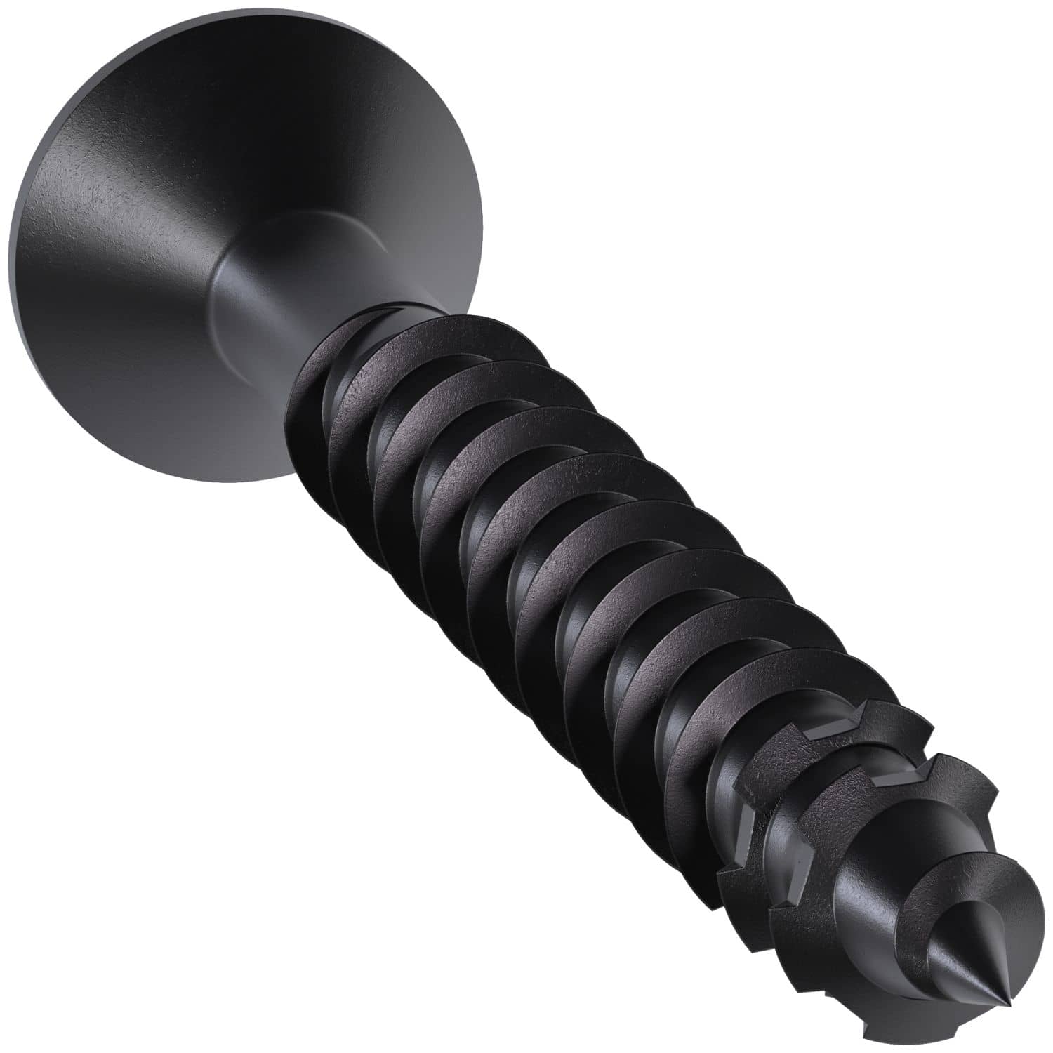 Simpson Strong-Tie TNTBL25214TF Titen Turbo,  1/4-in. x 2-1/4-in. 6-Lobe Flat-Head Concrete and Masonry Screw, Black, 100-Pack
