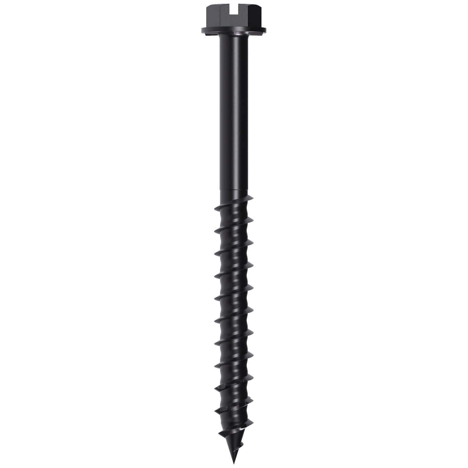 Simpson Strong-Tie TNTBL25234H Titen Turbo,  1/4-in. x 2-3/4-in. Hex-Head Concrete and Masonry Screw, Black, 100-Pack