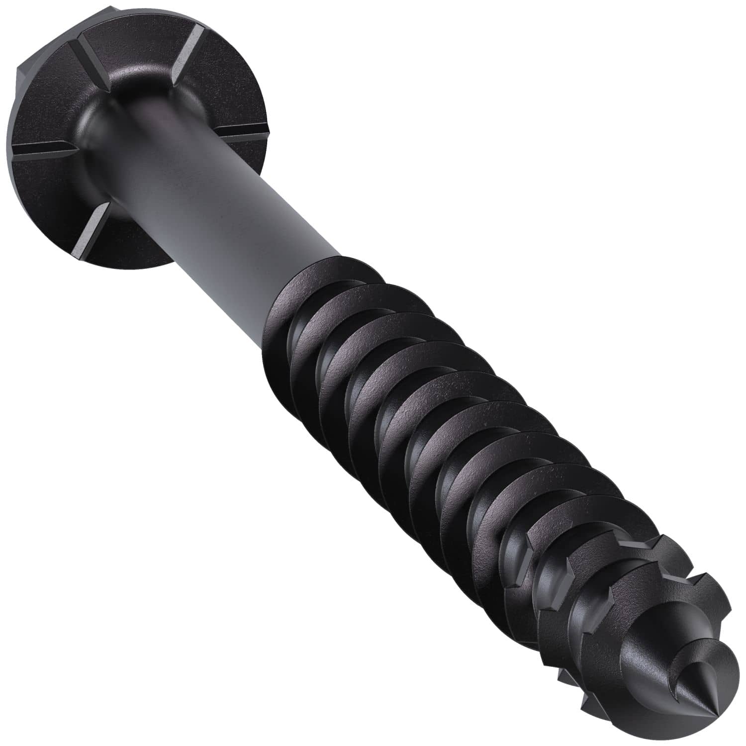 Simpson Strong-Tie TNTBL25234H Titen Turbo,  1/4-in. x 2-3/4-in. Hex-Head Concrete and Masonry Screw, Black, 100-Pack