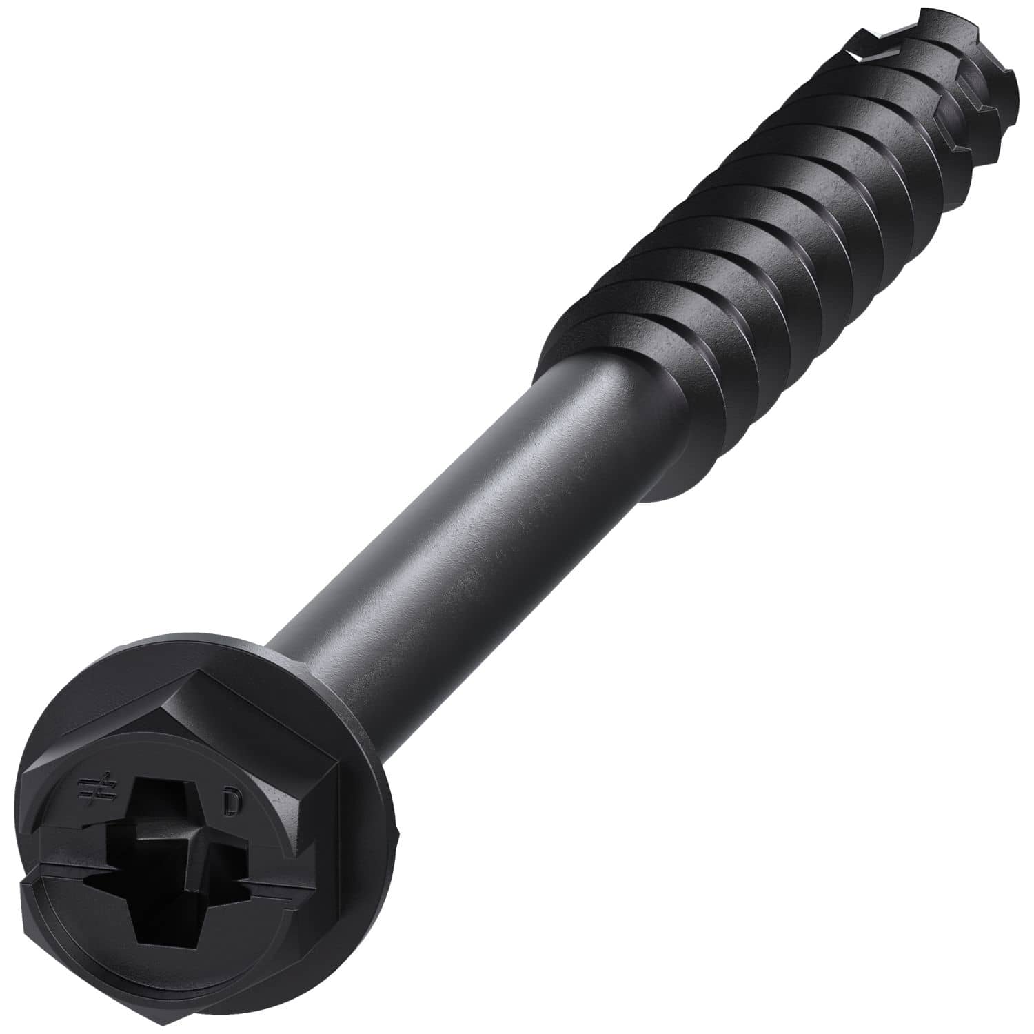 Simpson Strong-Tie TNTBL25314H Titen Turbo,  1/4-in. x 3-1/4-in. Hex-Head Concrete and Masonry Screw, Black, 100-Pack