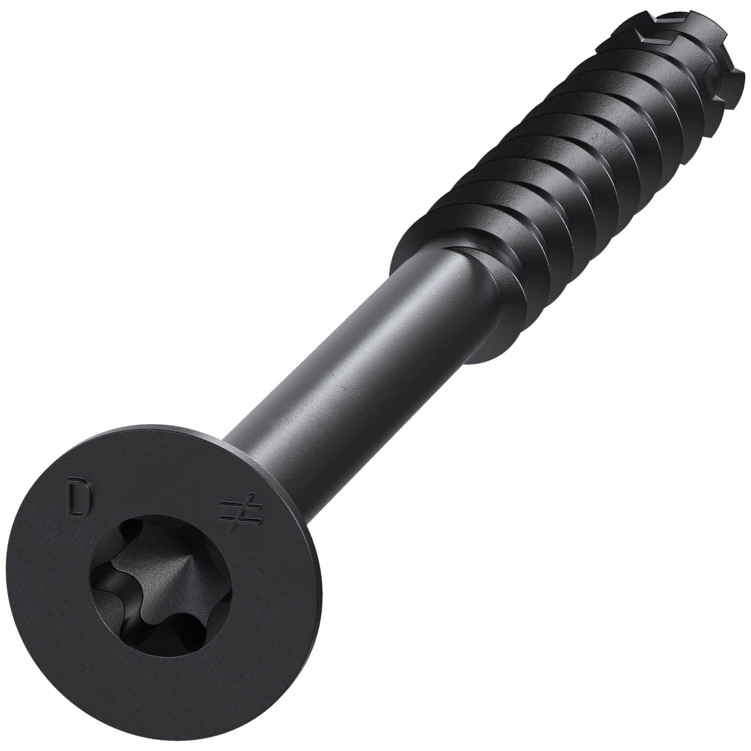 Simpson Strong-Tie TNTBL25314TF Titen Turbo,  1/4-in. x 3-1/4-in. 6-Lobe Flat-Head Concrete and Masonry Screw, Black, 100-Pack