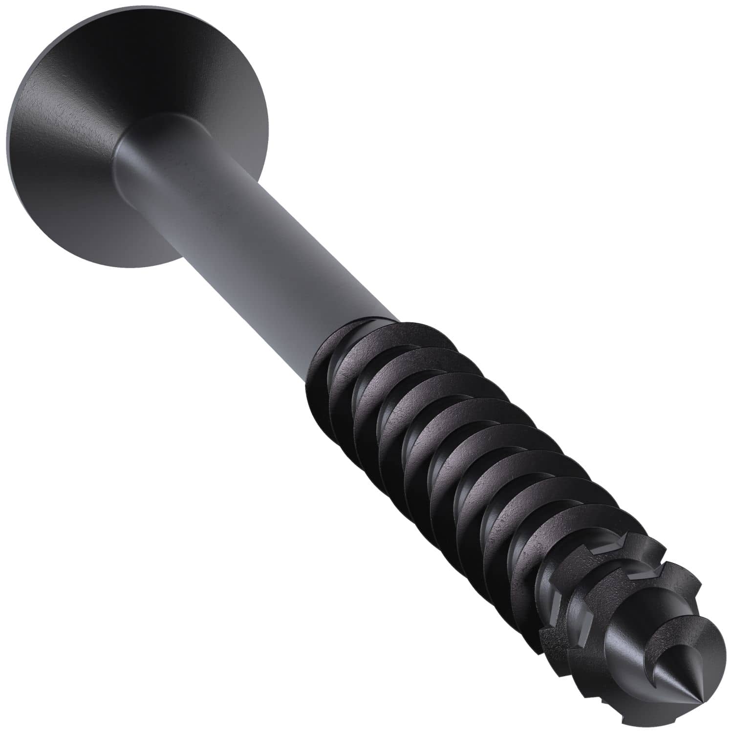 Simpson Strong-Tie TNTBL25314TF Titen Turbo,  1/4-in. x 3-1/4-in. 6-Lobe Flat-Head Concrete and Masonry Screw, Black, 100-Pack