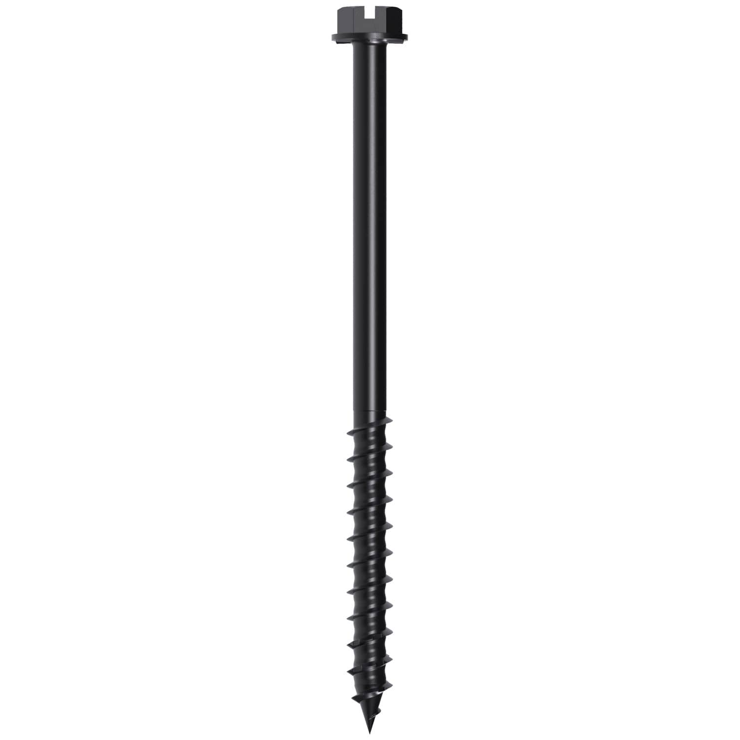 Simpson Strong-Tie TNTBL25334H Titen Turbo,  1/4-in. x 3-3/4-in. Hex-Head Concrete and Masonry Screw, Black, 100-Pack