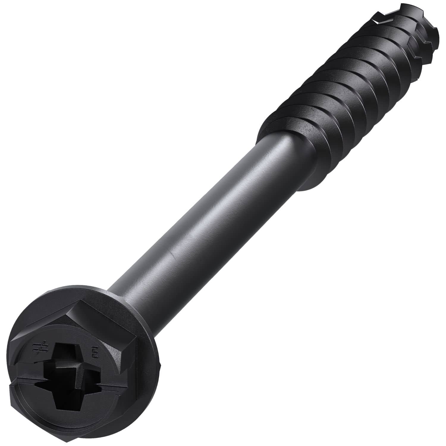 Simpson Strong-Tie TNTBL25334H Titen Turbo,  1/4-in. x 3-3/4-in. Hex-Head Concrete and Masonry Screw, Black, 100-Pack