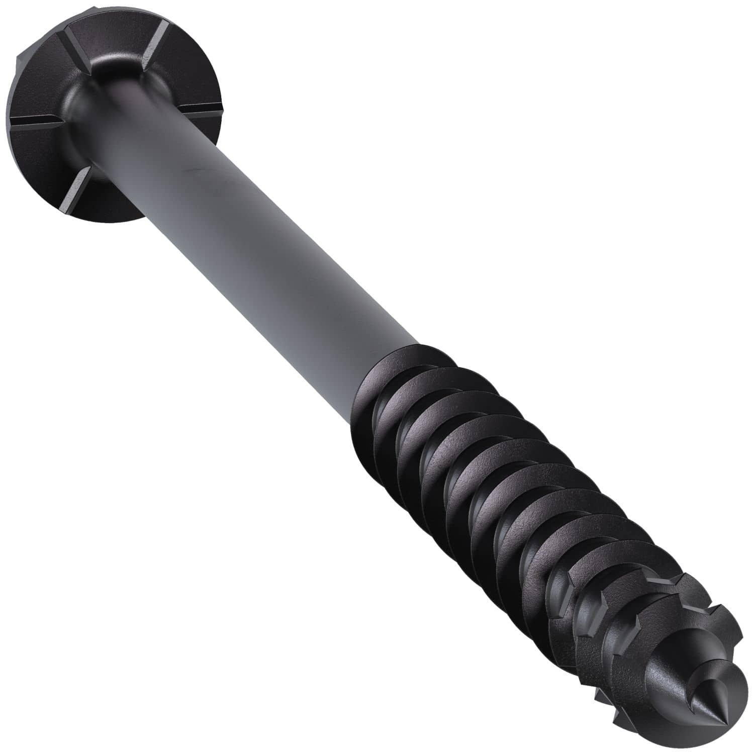 Simpson Strong-Tie TNTBL25334H Titen Turbo,  1/4-in. x 3-3/4-in. Hex-Head Concrete and Masonry Screw, Black, 100-Pack
