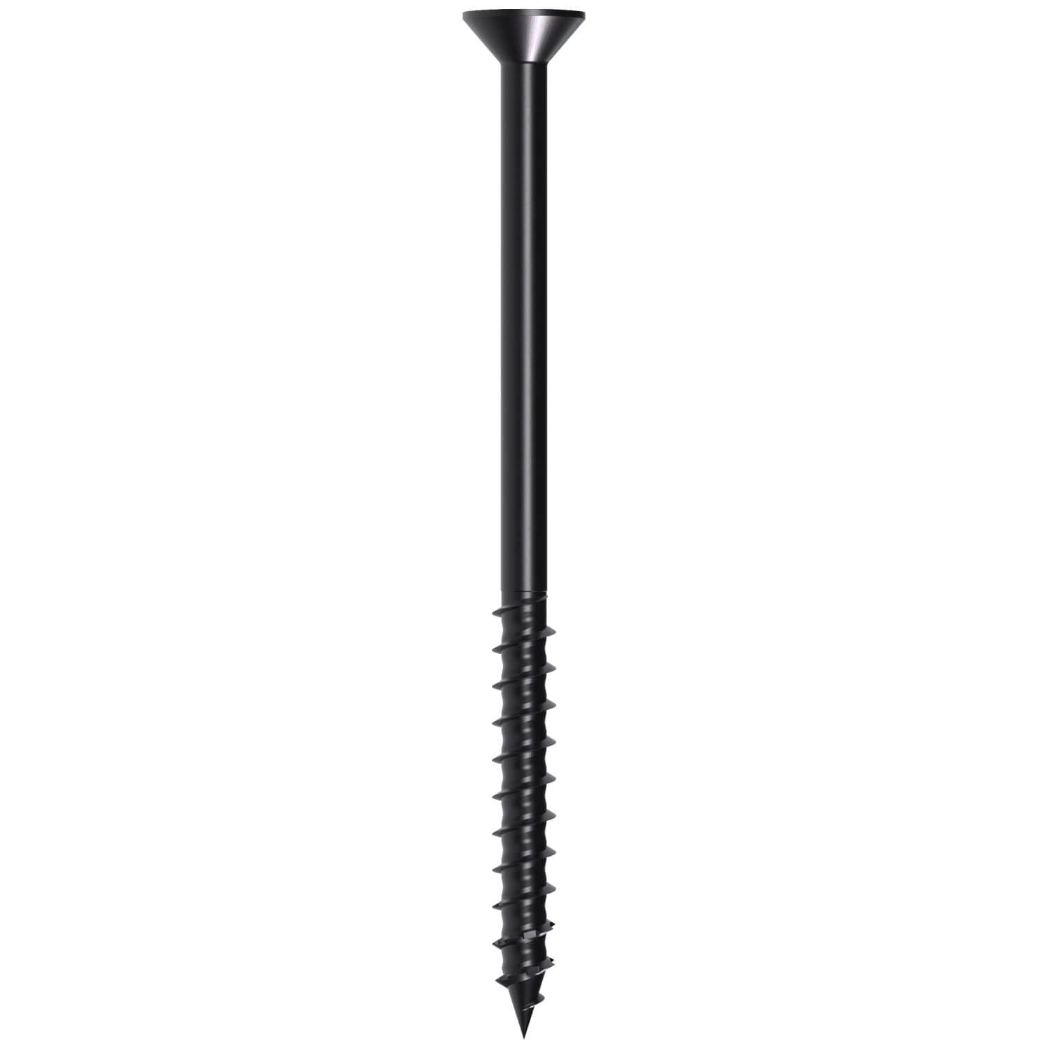 Simpson Strong-Tie TNTBL25400TF Titen Turbo,  1/4-in. x 4-in. 6-Lobe Flat-Head Concrete and Masonry Screw, Black, 100-Pack
