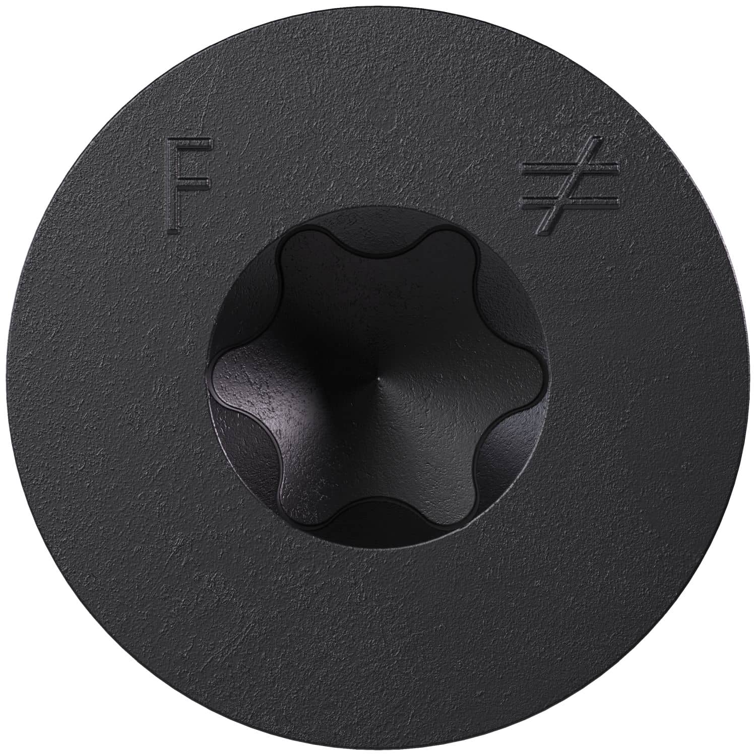 Simpson Strong-Tie TNTBL25400TF Titen Turbo,  1/4-in. x 4-in. 6-Lobe Flat-Head Concrete and Masonry Screw, Black, 100-Pack