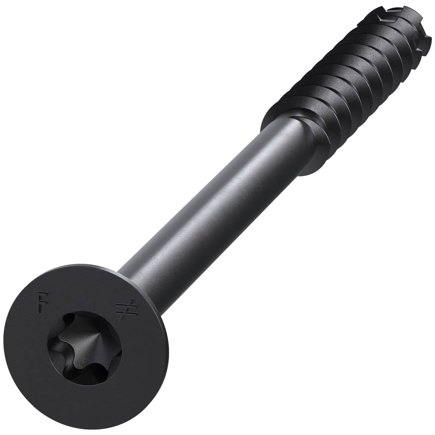 Simpson Strong-Tie TNTBL25400TF Titen Turbo,  1/4-in. x 4-in. 6-Lobe Flat-Head Concrete and Masonry Screw, Black, 100-Pack