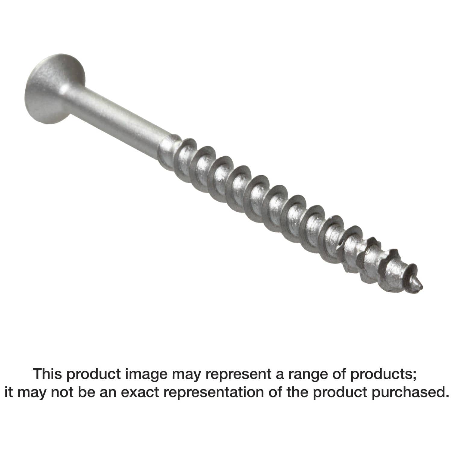 Simpson Strong-Tie TNTS18234TFB Titen Turbo,  3/16-in. x 2-3/4-in. 6-Lobe Flat-Head Concrete and Masonry Screw, Silver, 1000-Pack