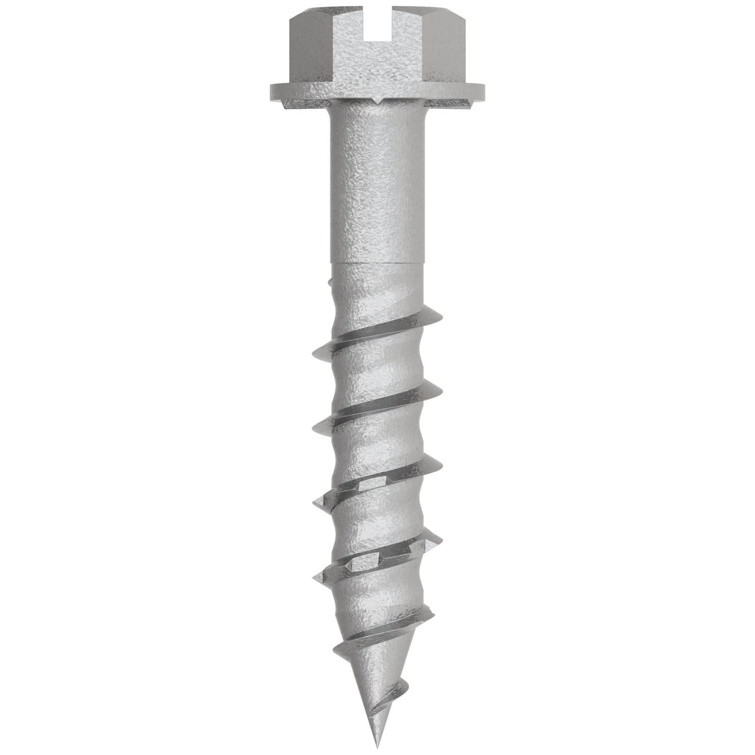 Simpson Strong-Tie TNTSS625114H Titen Turbo,  1/4-in. x 1-1/4-in. Type 316 Stainless-Steel Hex-Head Concrete and Masonry Screw, 50-Pack