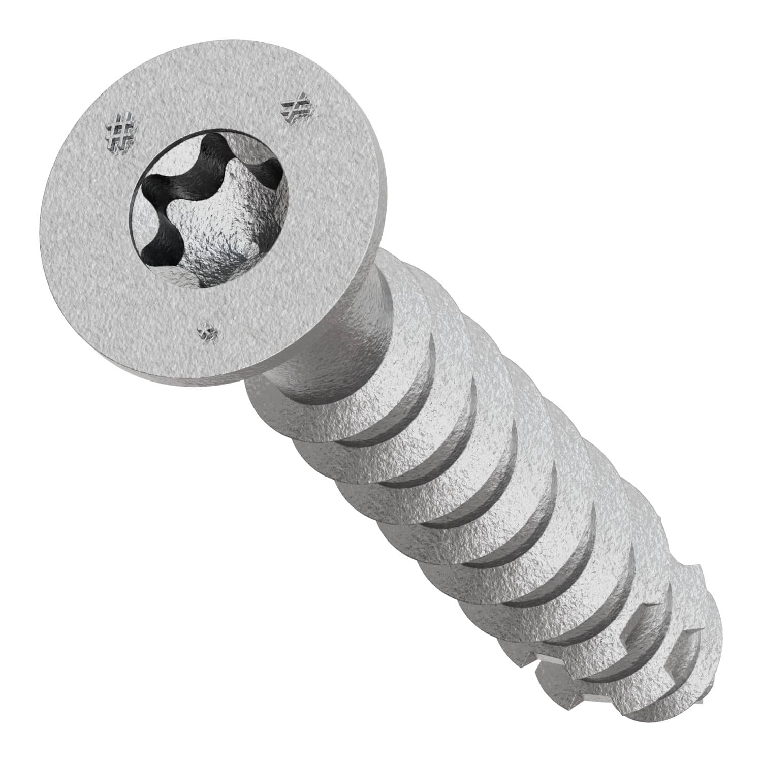 Simpson Strong-Tie TNTSS625134TTR Titen Turbo,  1/4-in. x 1-3/4-in. Type 316 Stainless-Steel Trim-Head Concrete and Masonry Screw, 50-Pack