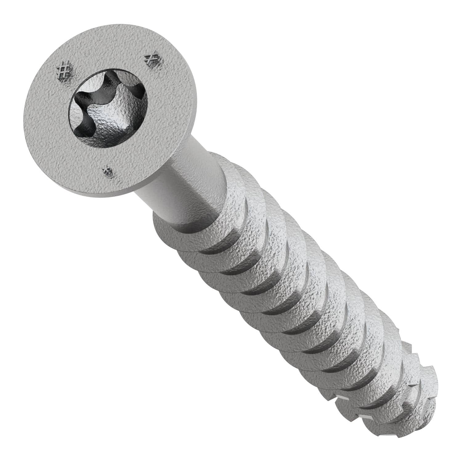 Simpson Strong-Tie TNTSS625214TTR Titen Turbo,  1/4-in. x 2-1/4-in. Type 316 Stainless-Steel Trim-Head Concrete and Masonry Screw, 50-Pack