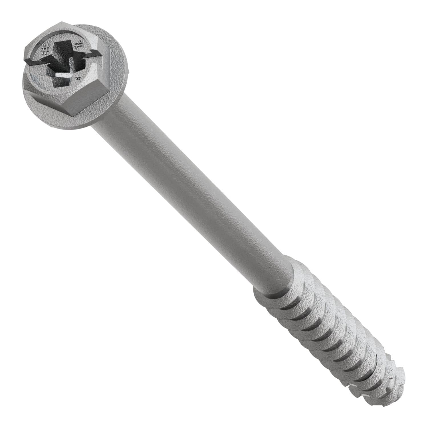 Simpson Strong-Tie TNTSS625400H Titen Turbo,  1/4-in. x 4-in. Type 316 Stainless-Steel Hex-Head Concrete and Masonry Screw, 50-Pack