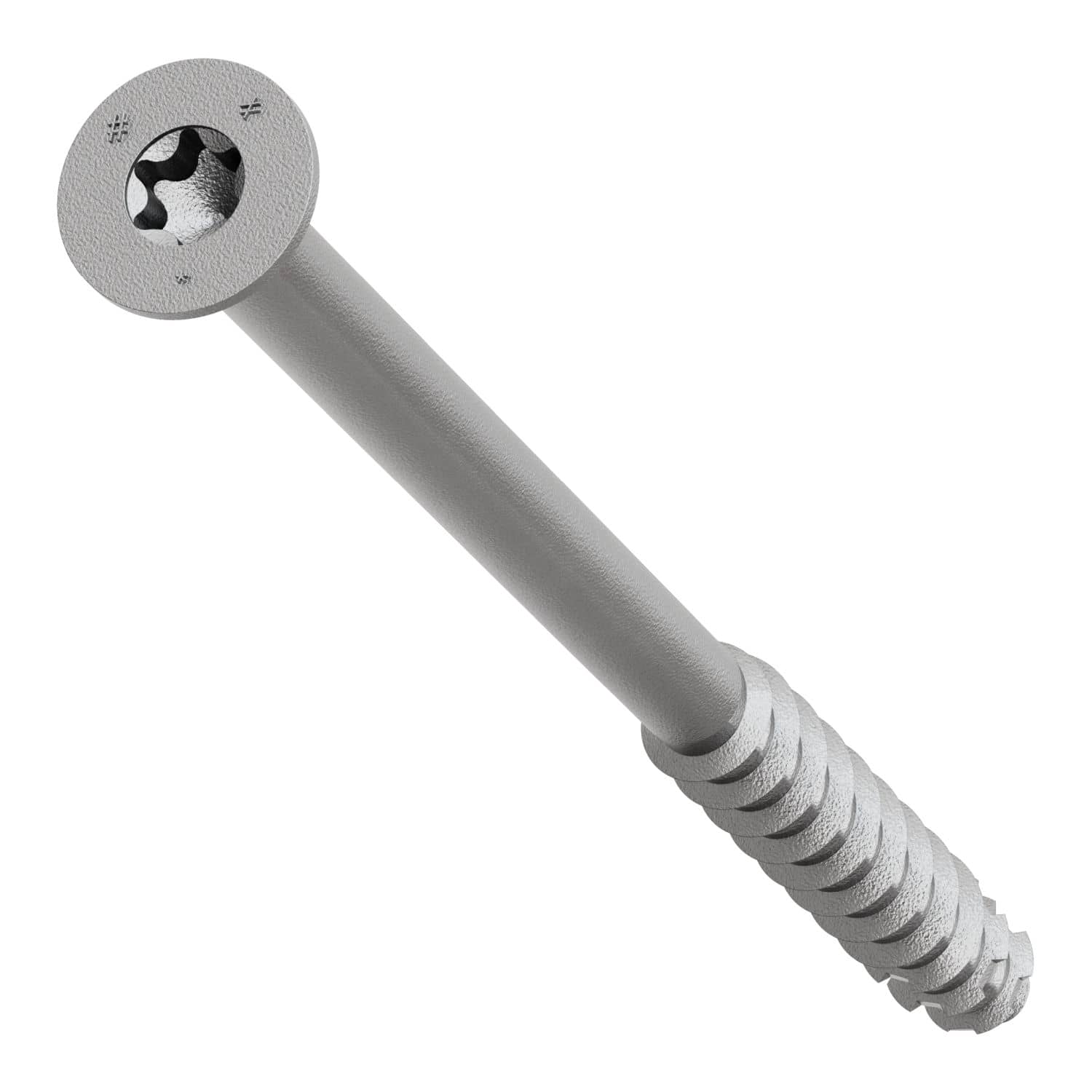 Simpson Strong-Tie TNTSS625400TTR Titen Turbo,  1/4-in. x 4-in. Type 316 Stainless-Steel Trim-Head Concrete and Masonry Screw, 50-Pack