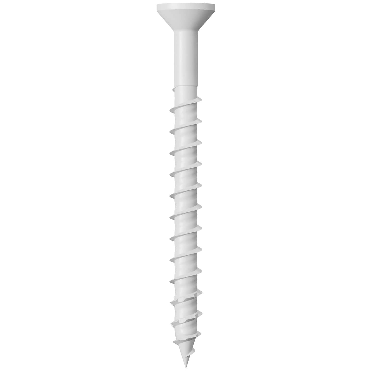 Simpson Strong-Tie TNTW18214TF Titen Turbo,  3/16-in. x 2-1/4-in. 6-Lobe Flat-Head Concrete and Masonry Screw, White, 100-Pack