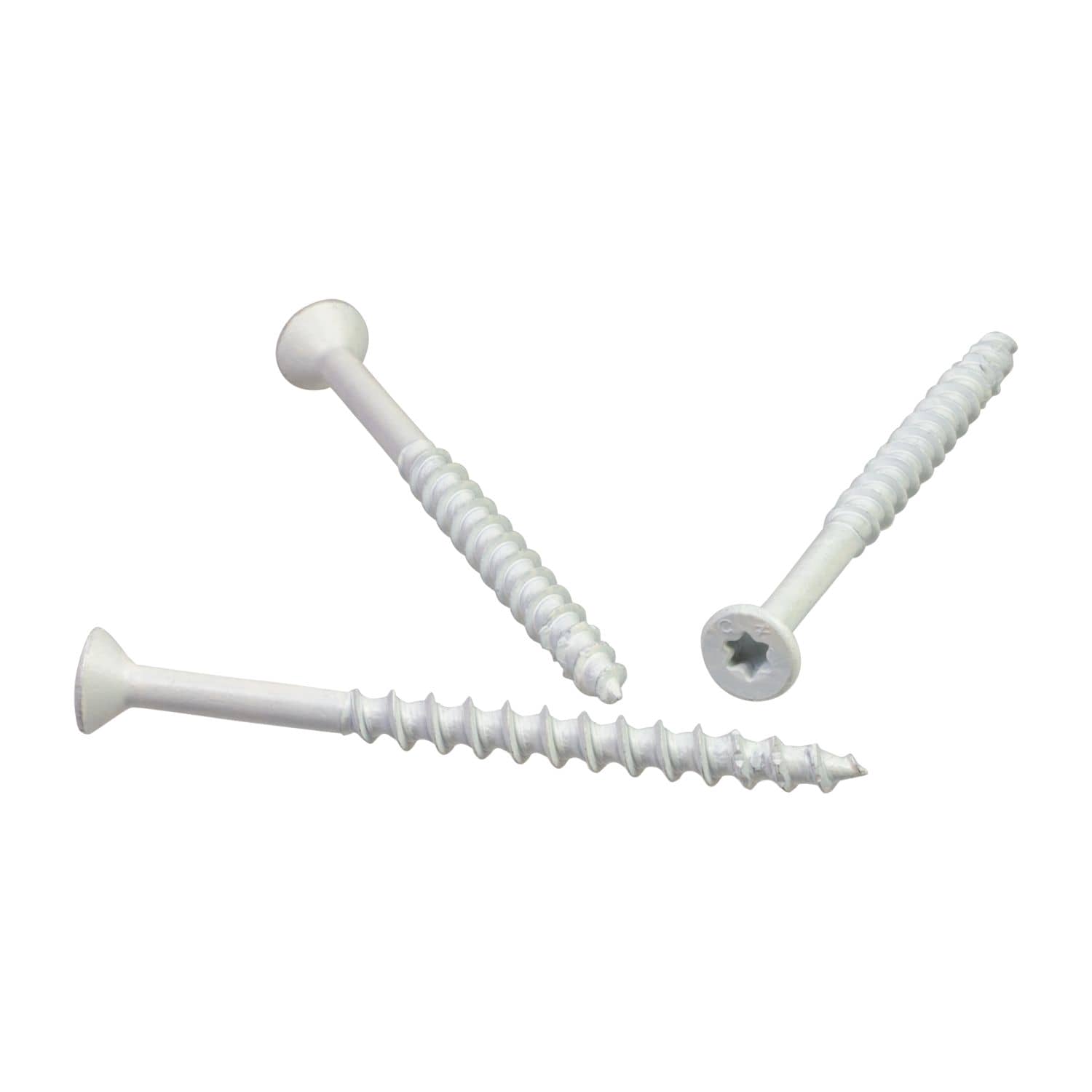 Simpson Strong-Tie TNTW18234TFC75 Titen Turbo,  3/16-in. x 2-3/4-in. 6-Lobe Flat-Head Concrete and Masonry Screw, White, 75-Pack