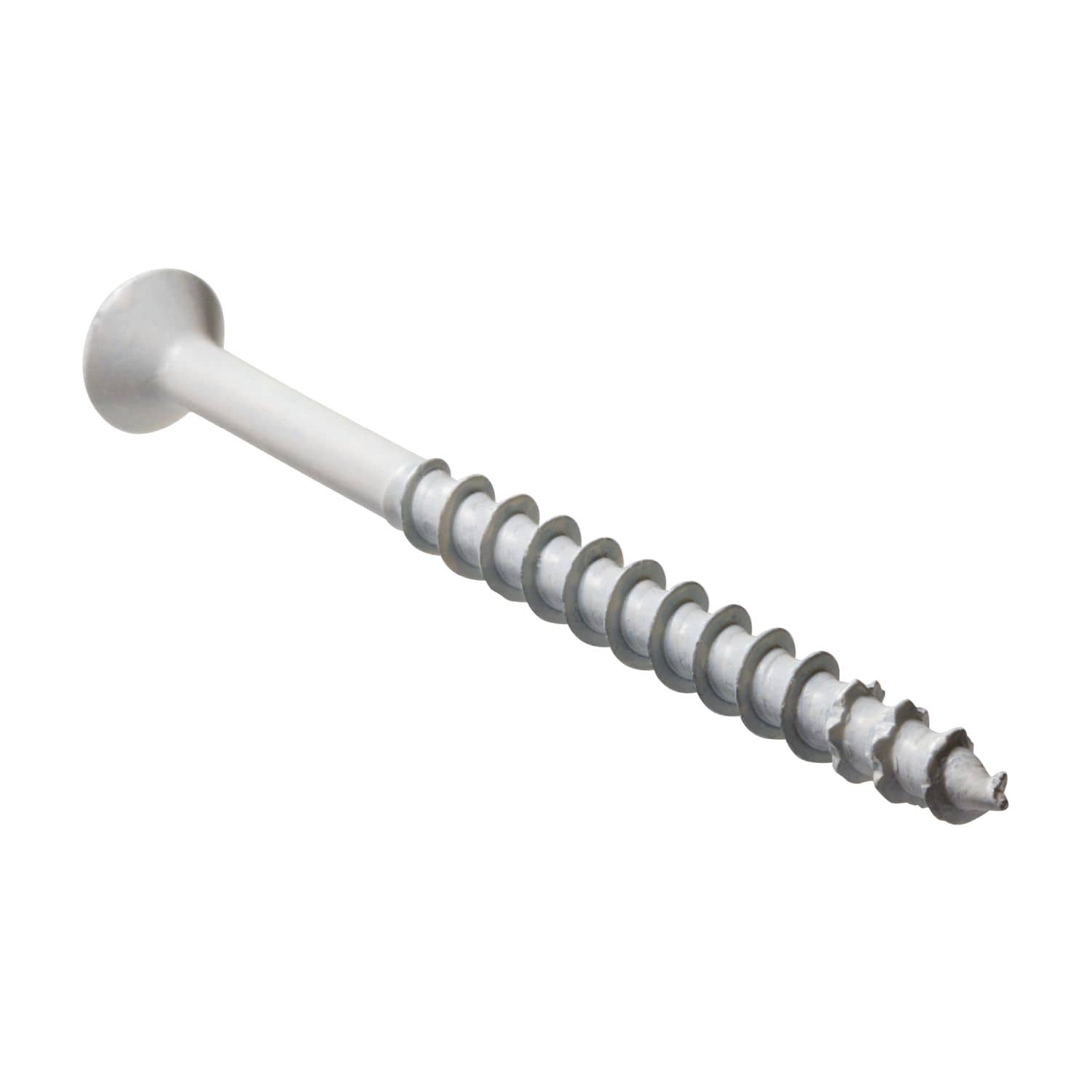Simpson Strong-Tie TNTW18234TFC8 Titen Turbo,  3/16-in. x 2-3/4-in. 6-Lobe Flat-Head Concrete and Masonry Screw, White, 8-Pack