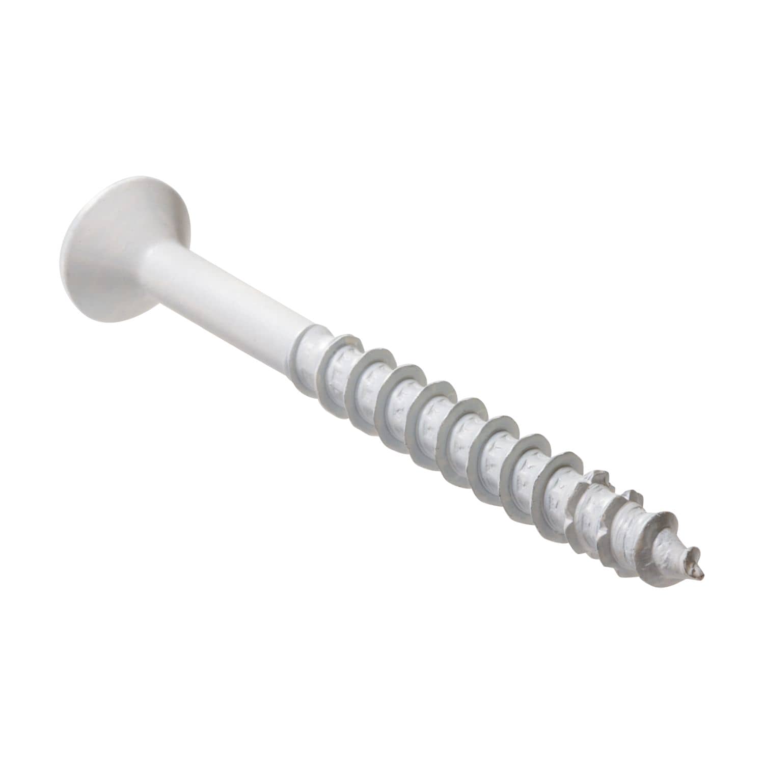 Simpson Strong-Tie TNTW25234TFC8 Titen Turbo,  1/4-in. x 2-3/4-in. 6-Lobe Flat-Head Concrete and Masonry Screw, White, 8-Pack