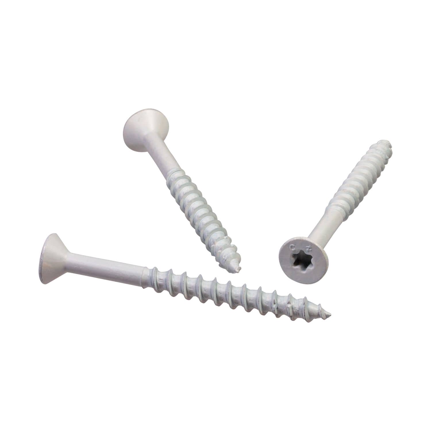 Simpson Strong-Tie TNTW25234TFC8 Titen Turbo,  1/4-in. x 2-3/4-in. 6-Lobe Flat-Head Concrete and Masonry Screw, White, 8-Pack