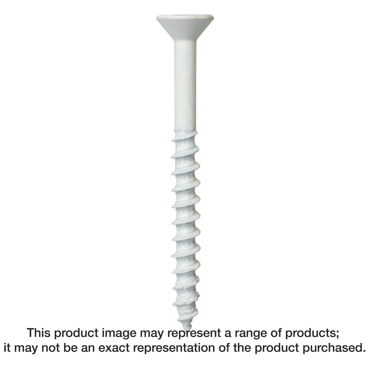 Simpson Strong-Tie TNTW25234TF Titen Turbo,  1/4-in. x 2-3/4-in. 6-Lobe Flat-Head Concrete and Masonry Screw, White, 100-Pack