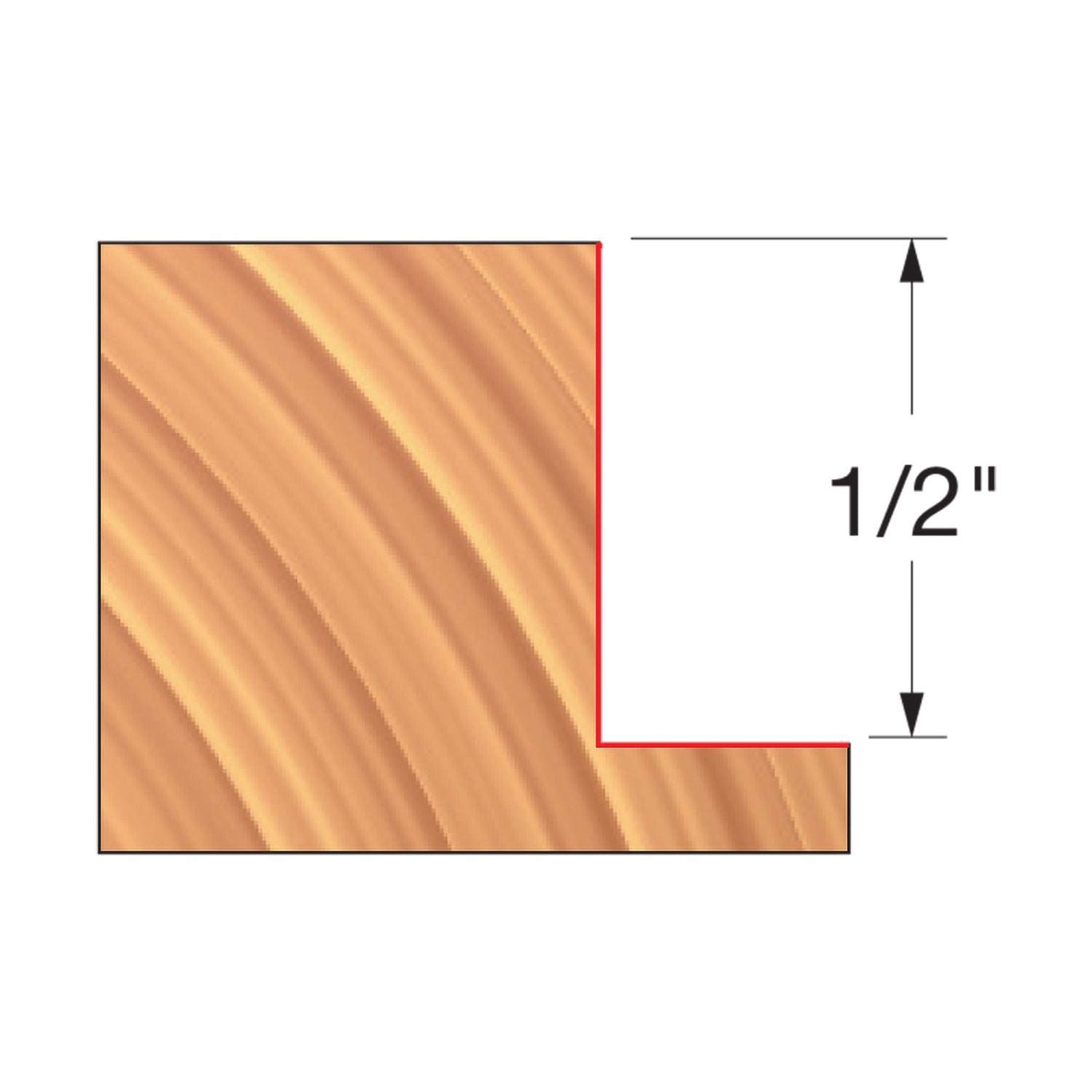 Freud UP142-IC 3-9/16" x 1/2" x 1-1/4" Straight Edge Cutter