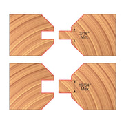 Freud UP190-IC 4-1/8 in. x 31/32 in. - 1-5/64 in. x 1-1/4 in. V-Paneling Cutter Sets
