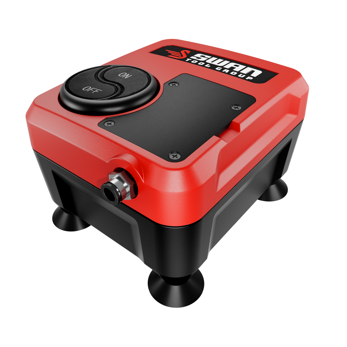 Swan VacQube VCQ124 12V vacuum pump, red housing, front view