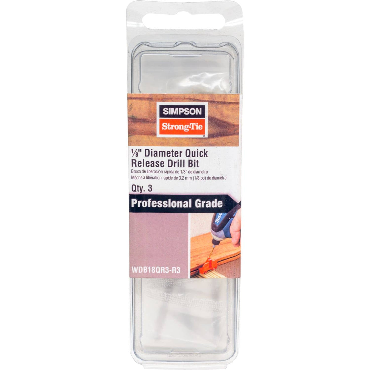 Simpson R3 Simpson Strong-Tie WDB18QR3-R3 EB-TY 1/8-in. x 3-in. Quick-Release Woo ...