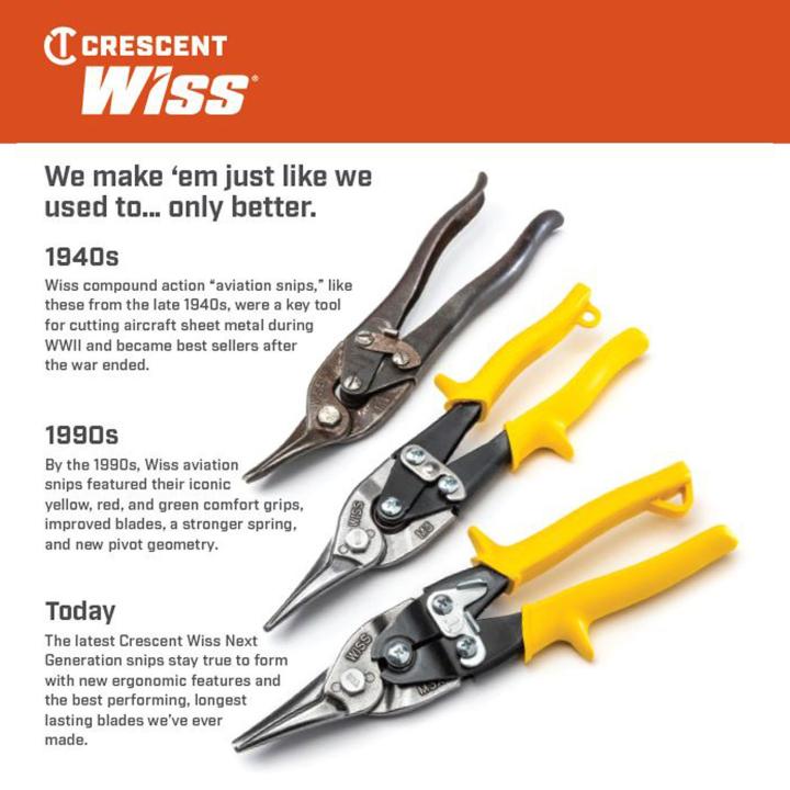 Crescent 3-Piece Compound Action Aviation Snip Set (M123R)