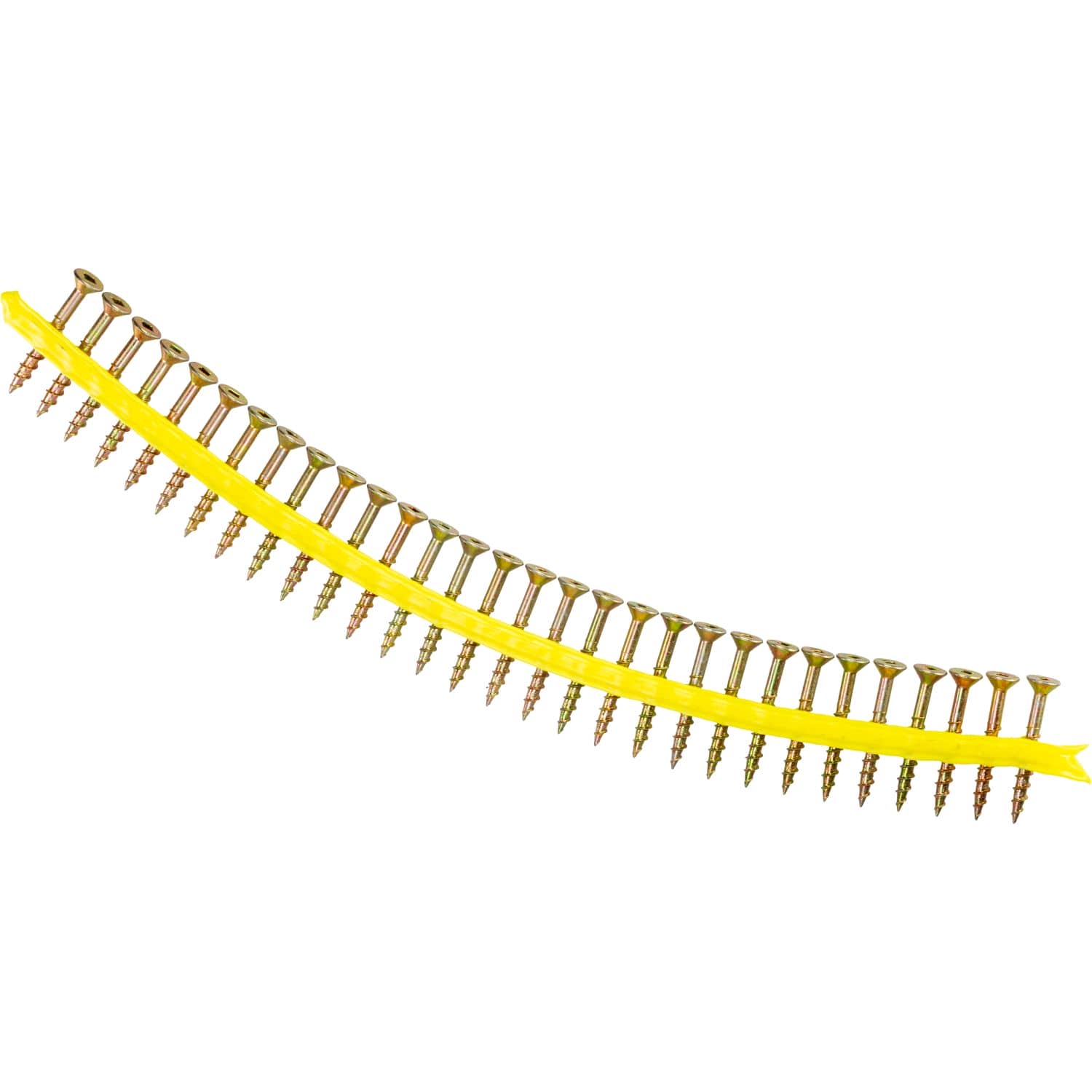 Simpson Strong-Tie WSC112S WSC Wood Screw (Collated),  #8 x 1-1/2-in. #2 Square, Flat Head, Yellow Zinc, 2000-Pack