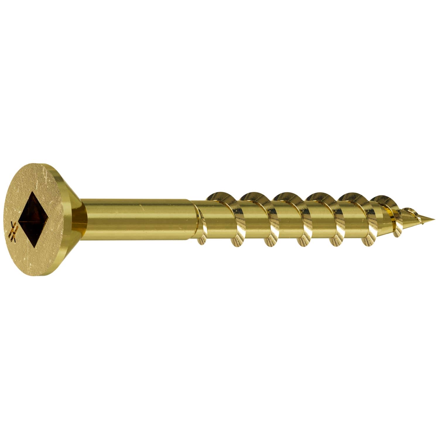 Simpson Strong-Tie WSC112S WSC Wood Screw (Collated),  #8 x 1-1/2-in. #2 Square, Flat Head, Yellow Zinc, 2000-Pack