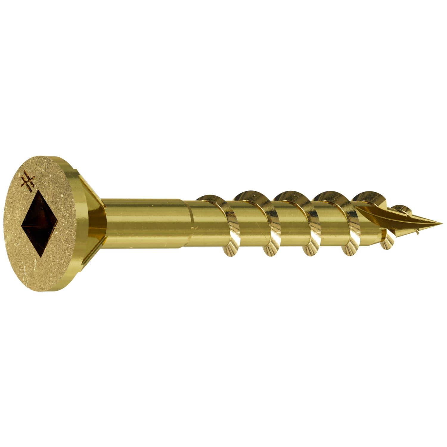Simpson Strong-Tie WSC114S-17 WSC Wood Screw (Collated),  #8 x 1-1/4-in. #2 Square, Flat Head, Yellow Zinc, 2500-Pack