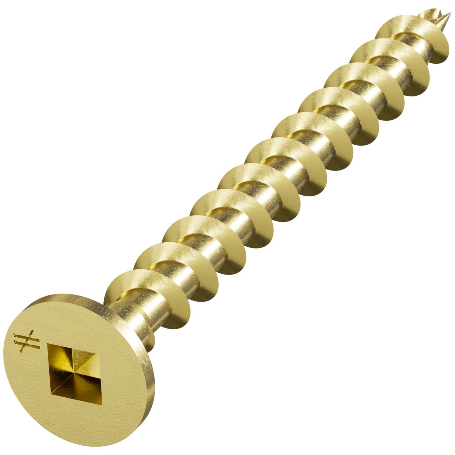 Simpson Strong-Tie WSCLT134S WSCLT Wood Screw (Collated),  #8 x 1-3/4-in. #2 Square, Flat Head, Yellow Zinc, 2000-Pack