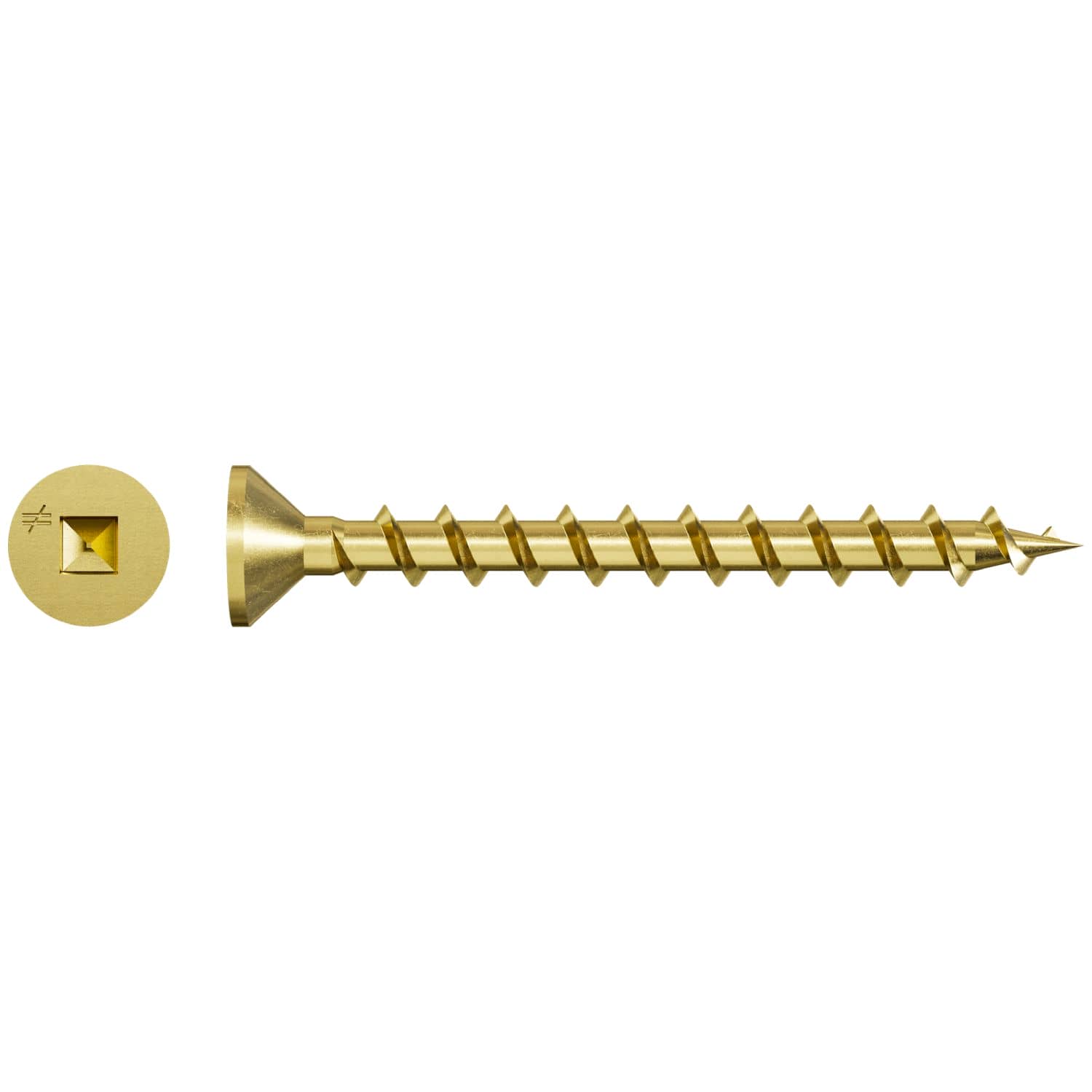 Simpson Strong-Tie WSCLT134S WSCLT Wood Screw (Collated),  #8 x 1-3/4-in. #2 Square, Flat Head, Yellow Zinc, 2000-Pack