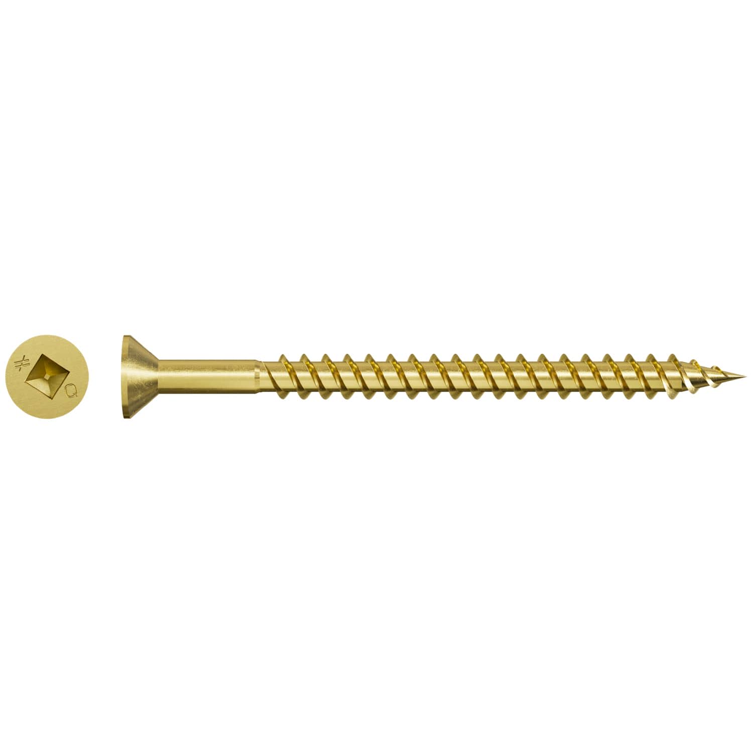 Simpson Strong-Tie WSCT212S WSCT Roofing Tile Screw (Collated),  #8 x 2-1/2-in. #3 Square, Flat Head, Zinc, 1500-Pack