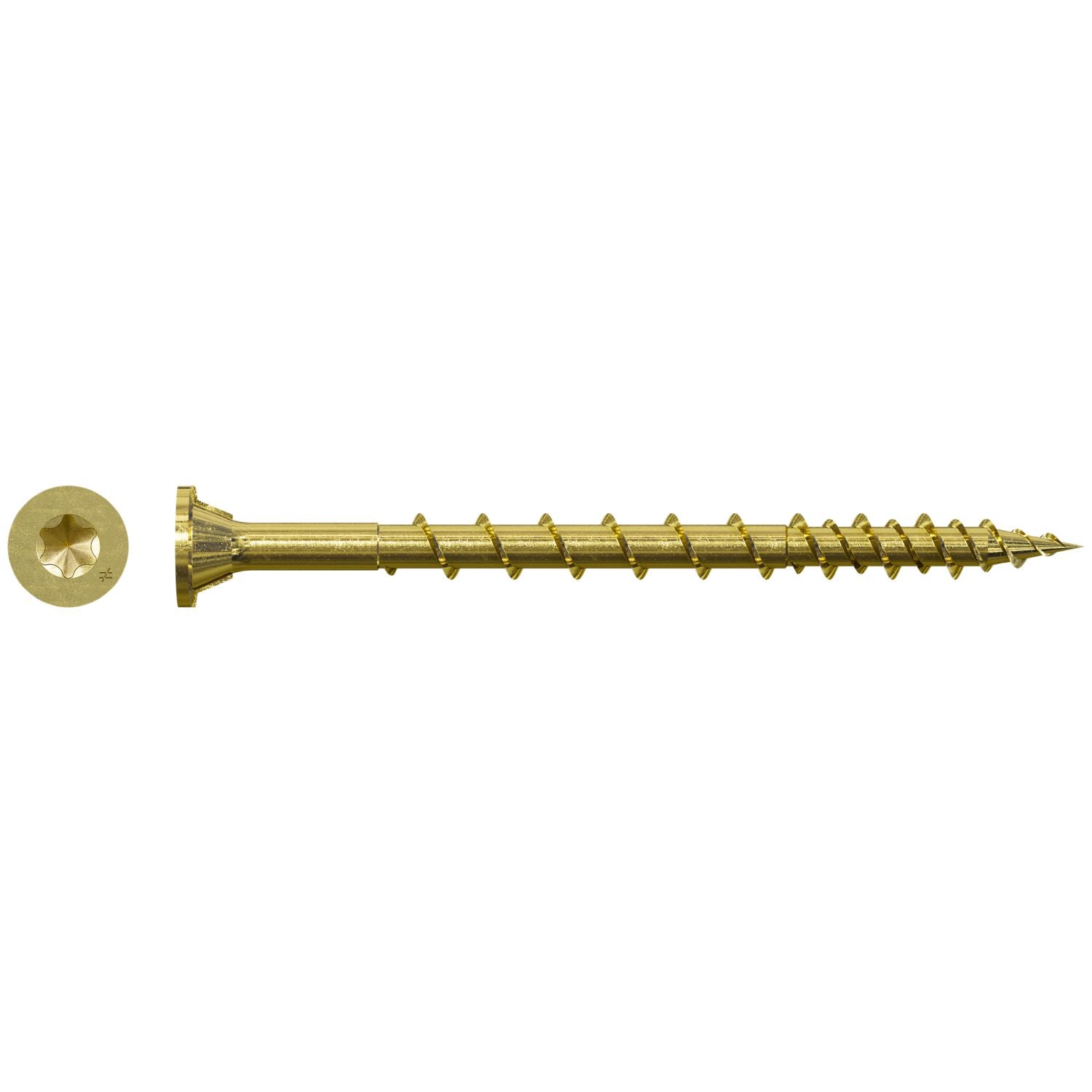 Simpson Strong-Tie Strong-Drive Subfloor Collated Screw, #9 x 2-1/2-in. T25, Yellow Zinc, 1500-Pack (WSV212S)
