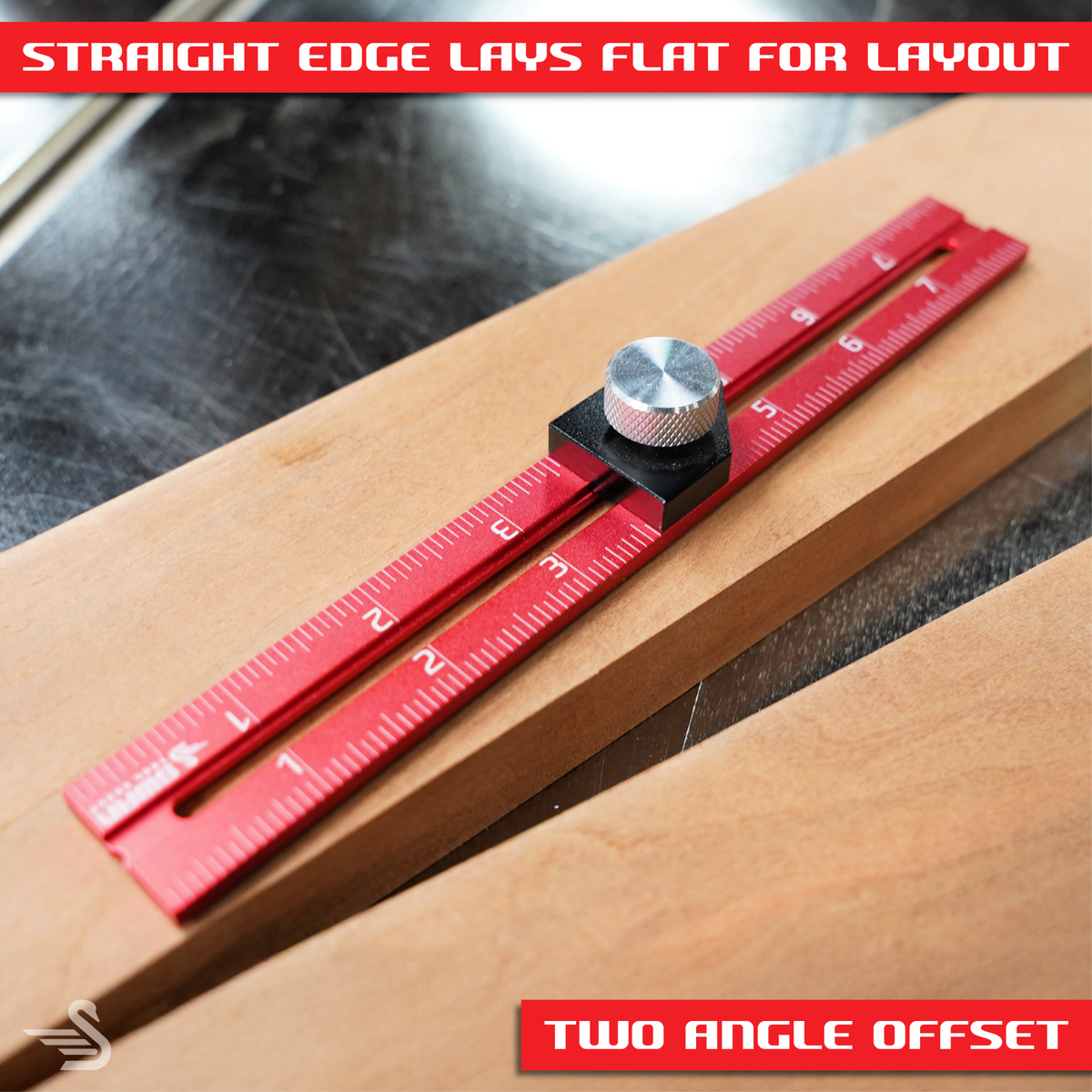 Swan Red Tail Offset Ruler — lifestyle image 1