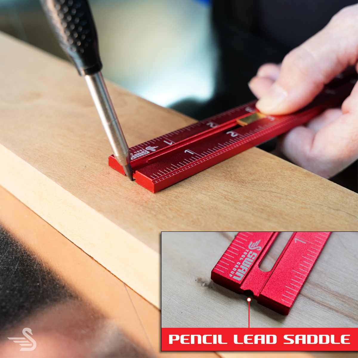 Swan Red Tail Offset Ruler — lifestyle image 2