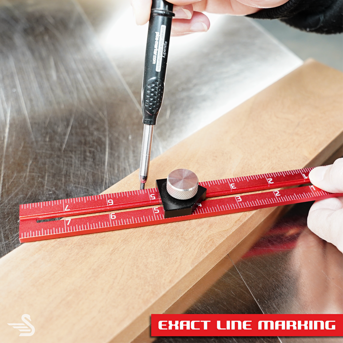 Swan Red Tail Offset Ruler — lifestyle image 3