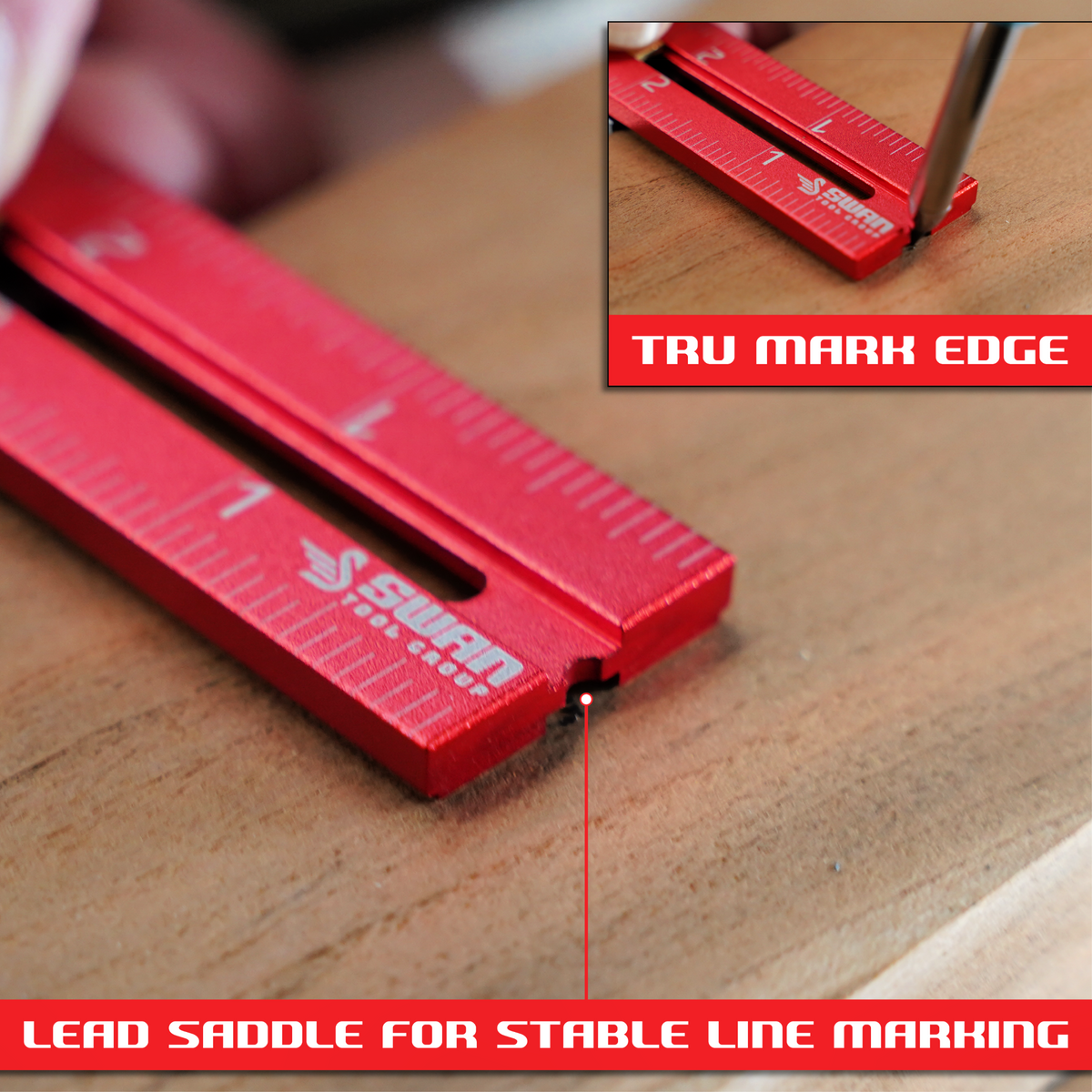 Swan Red Tail Ruler Set — lifestyle image 2